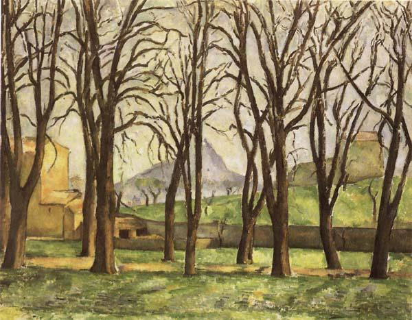 Paul Cezanne Chestnut Trees at the jas de Bouffan in Winter oil painting image